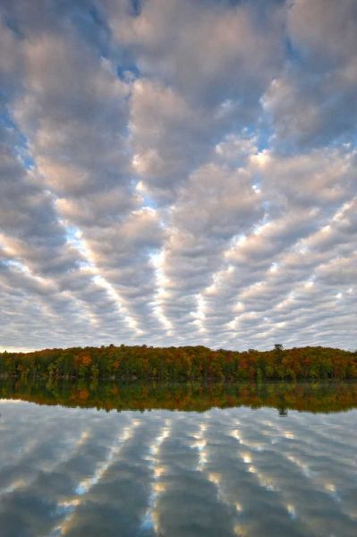 Michigan Clouds over Petes Lake in autumn